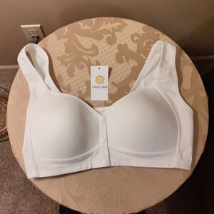 Daisy White 3X Front Snap Bra